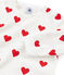 Molton-Pyjama für kleine Mädchen-Jungen weiss MARSHMALLOW/rot TERKUIT