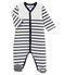 Baby-Strampler aus Samt, Unisex weiss MARSHMALLOW/blau SMOKING