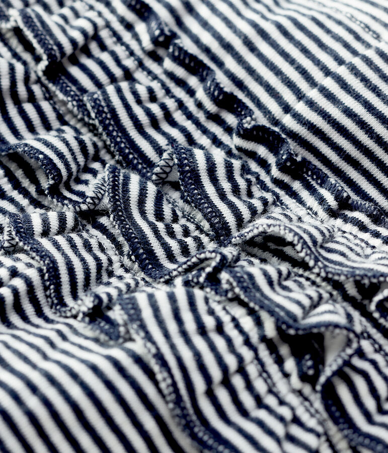 Baby-Leggings aus Baumwolle. blau/weiss