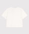Damen-T-Shirt LE BOXY aus Baumwolle weiss MARSHMALLOW