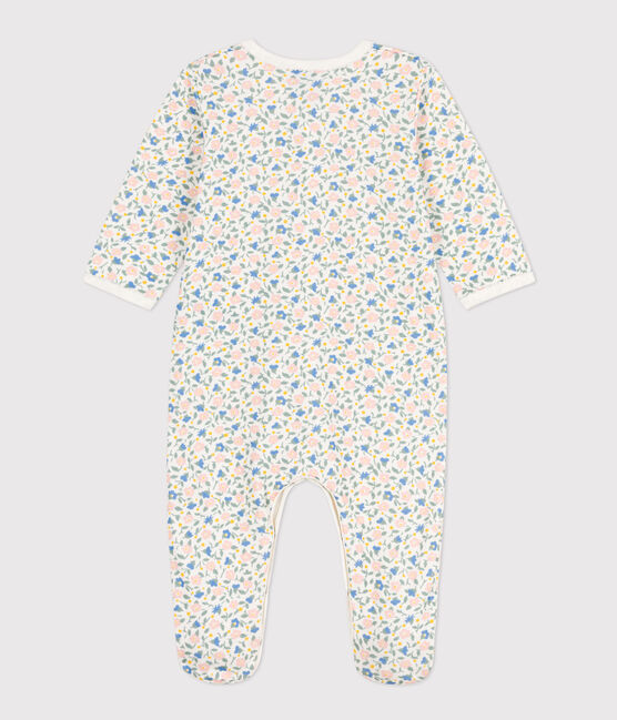 Geblümter Strampler aus Doppeljersey weiss MARSHMALLOW/weiss MULTICO