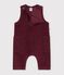 Langer Baby-Overall aus einfarbigem Nicki TRUFFE
