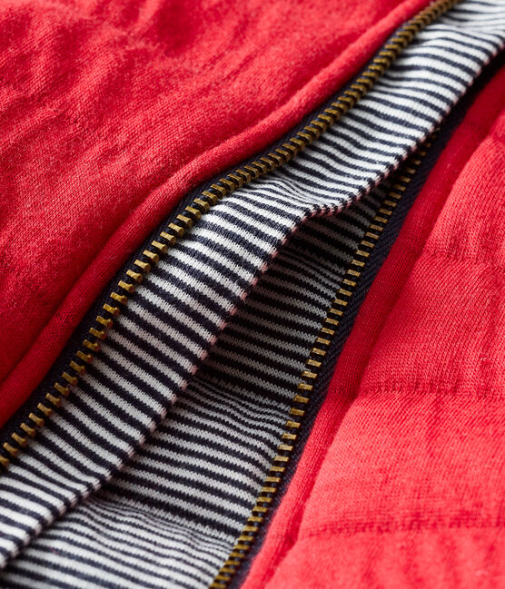 Baby-Mantel aus gestepptem Doppeljersey für Mädchen rot TERKUIT CN