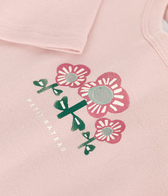 Langärmeliges Baby-T-Shirt aus Baumwolle rosa SALINE