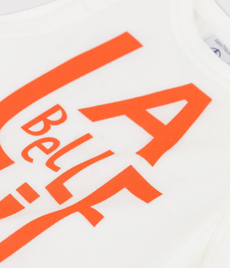 Unterhemd aus Baumwolle f&uuml;r M&auml;dchen weiss