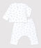 Zweiteiliges Baby-Set aus Bio-Baumwolle mit Murmeltier-Muster weiss MARSHMALLOW/grau GRIS