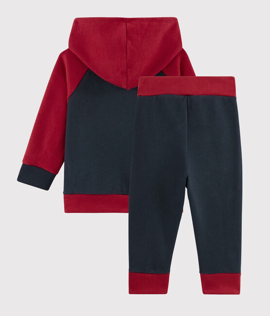 Zweiteiliges Baby-Set für Jungen blau SMOKING/weiss MULTICO