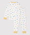 Kinderpyjama aus Molton mit Tiermotiv weiss MARSHMALLOW/weiss MULTICO
