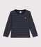 Langärmeliges Kinder-T-Shirt aus Baumwolle für Jungen blau SMOKING/weiss MARSHMALLOW