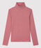 Klassischer Unterziehpullover aus gestreifter Baumwolle für Damen rot SANGRIA/ MARSHMALLOW