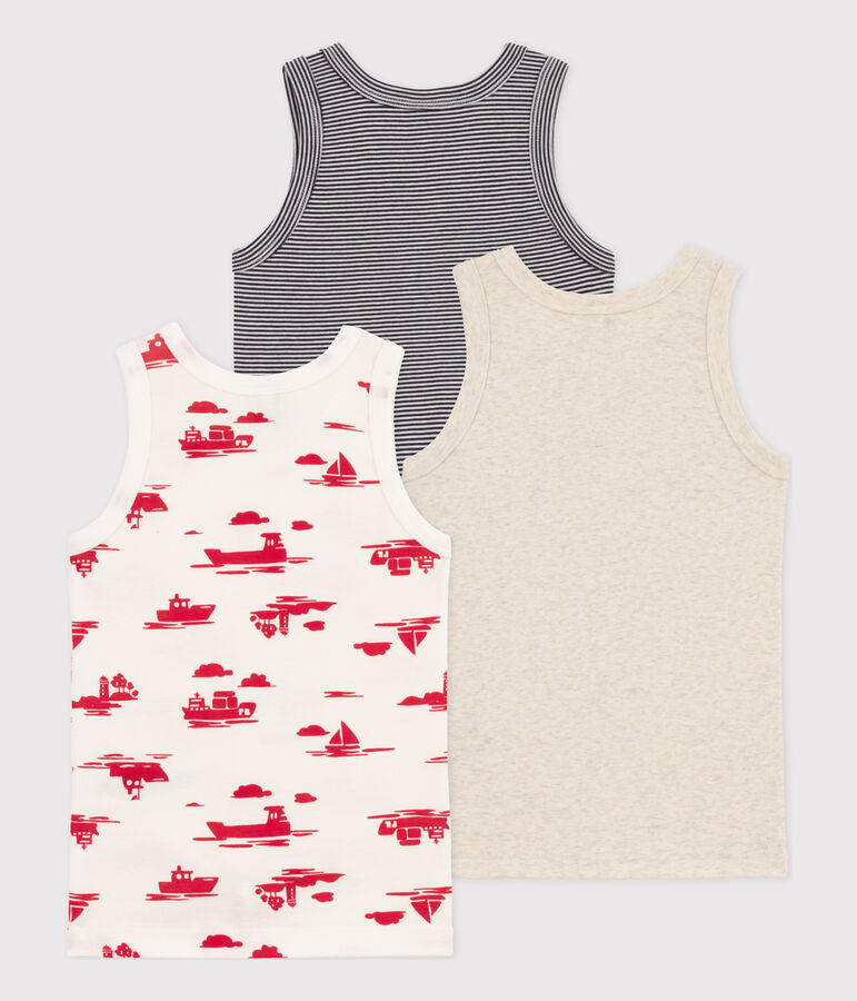 3er-Set Unterhemden Le Havre aus Baumwolle f&uuml;r Jungen vielfarbig