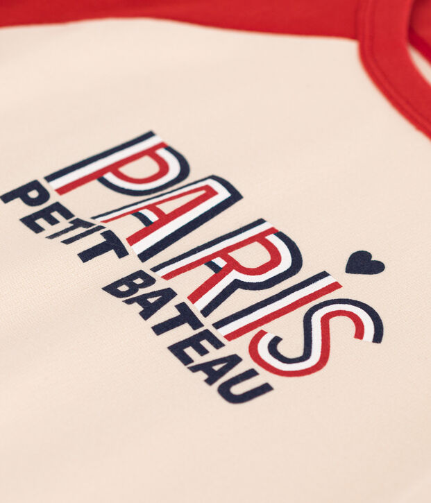 Kinder-Sweatshirt aus leichtem Molton rot/rot