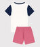 Kinder-Kurzpyjama Le Havre aus Baumwolle für Jungen weiss MARSHMALLOW/weiss MULTICO