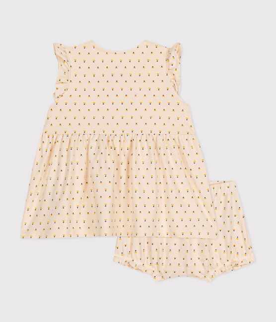 Ärmelloses Baby Kleid mit Slip aus leichtem Jersey weiss AVALANCHE/ MULTICO
