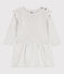 Baby-Kleid aus Wolle und Baumwolle für Mädchen beige MONTELIMAR CHINE