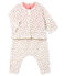 3-teiliges Baby-Set aus Rippstrick für Mädchen weiss MARSHMALLOW/weiss MULTICO