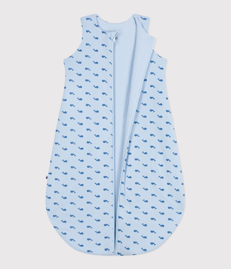 Babyschlafsack aus Baumwolle mit Walmotiv TOG-Wert 2 blau/blau
