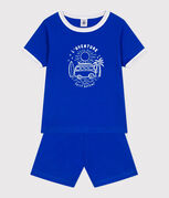 Kinder-Kurzpyjama aus Baumwolle blau PERSE