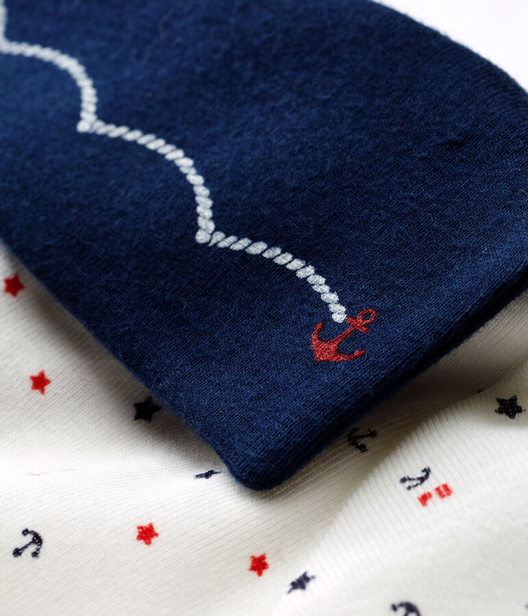 Baby-kurzoverall jungen weiss/vielfarbig