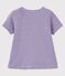 Kurzärmelige Baby-Bluse für Mädchen violett REAL/weiss MARSHMALLOW