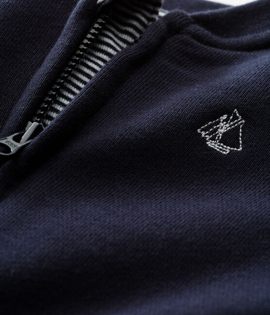 Baby-cardigan mit reissverschluss aus molton jungen blau SMOKING