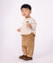 Lang&auml;rmeliges Baby T-Shirt aus Baumwolle mit Streifen. beige/naturfarben