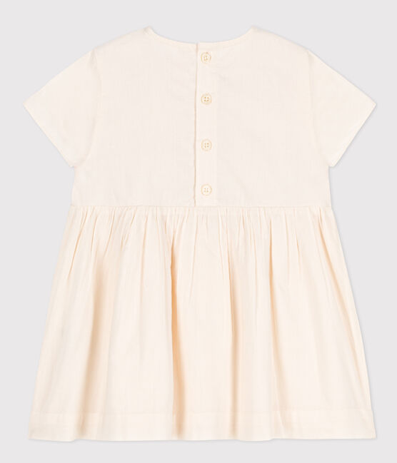 Kurzärmeliges Baby-Kleid für Mädchen weiss AVALANCHE/ MULTICO