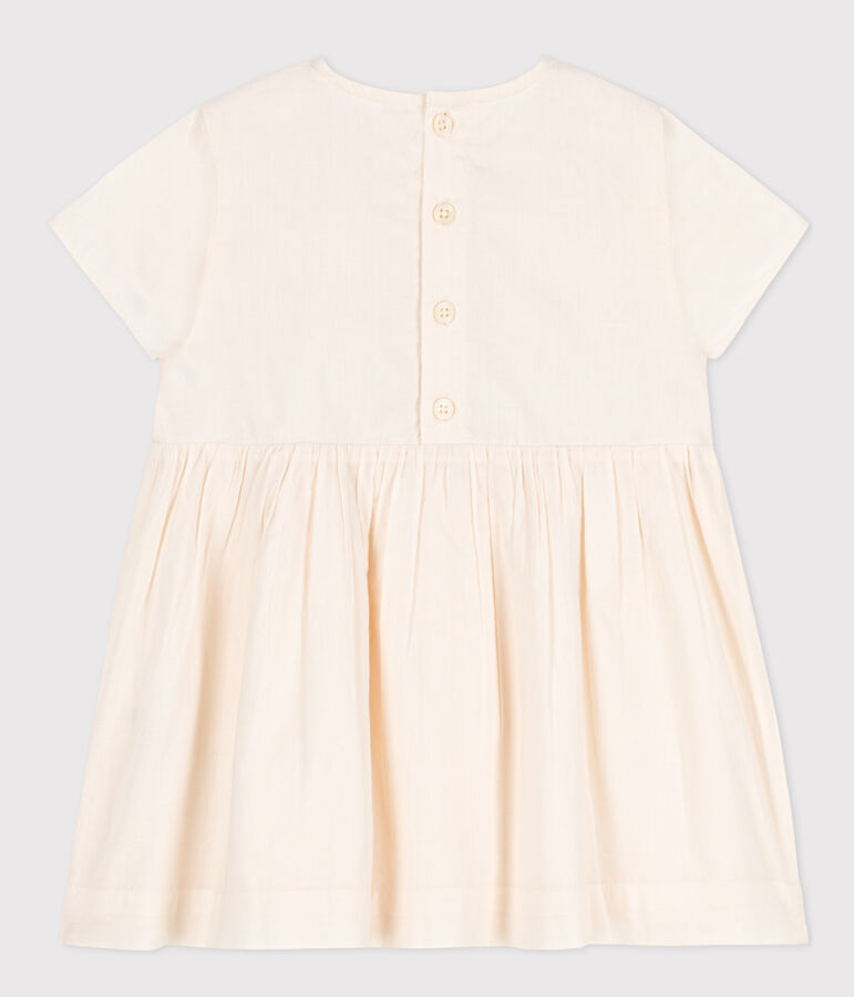 Kurz&auml;rmeliges Baby-Kleid f&uuml;r M&auml;dchen weiss AVALANCHE/ MULTICO