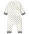 Baby-Strampler mit Sternenmuster aus Rippstrick weiss MARSHMALLOW/grau GRIS