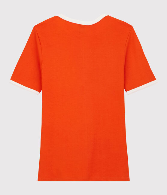 Damen-T-Shirt aus Baumwolle orange CAROTT