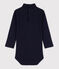 Langärmeliger Baby-Body aus Baumwolle mit Rollkragen blau SMOKING