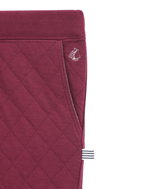 Gesteppte Jungen Hose aus gedoppeltem Jersey violett OGRE
