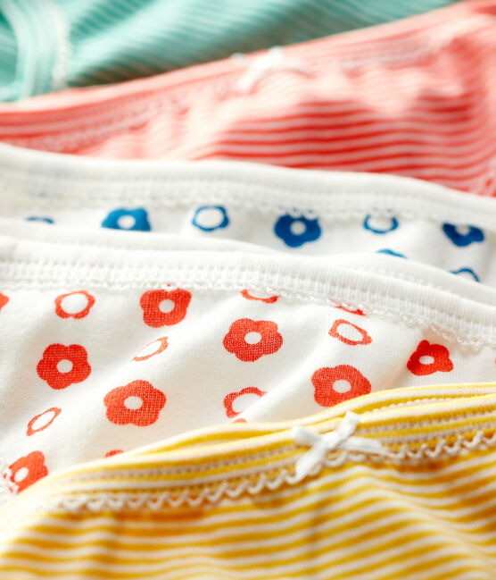5er-Set Slips aus Baumwolle und Elastan mit Herzmotiv für Mädchen variante 1