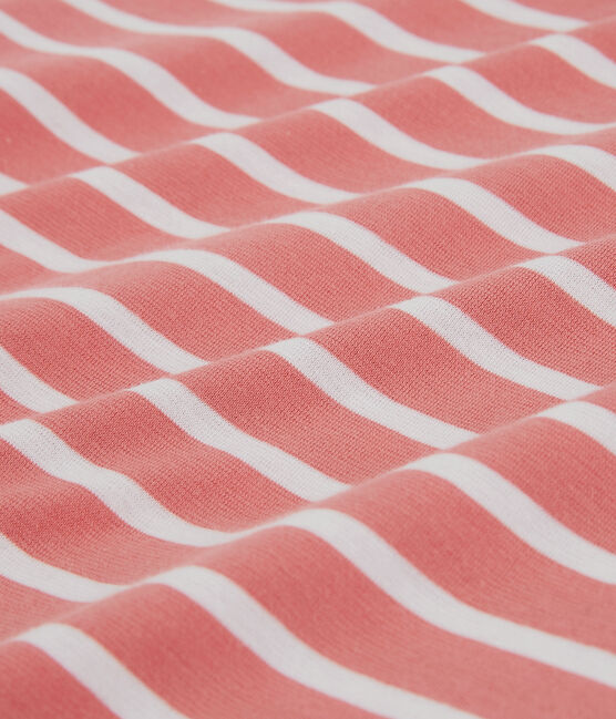 T-Shirt DAS GERADE mit Rundhalsausschnitt aus Bio-Baumwolle für Damen rosa PAPAYE/ MARSHMALLOW