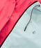 Lange winddichte wendejackedamen rosa GROSEILLER/blau CRYSTAL
