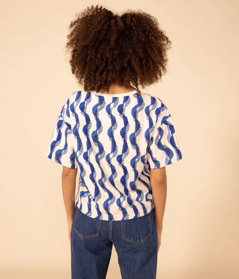 T-Shirt LE BOXY aus Baumwolle f&uuml;r Damen naturfarben/vielfarbig