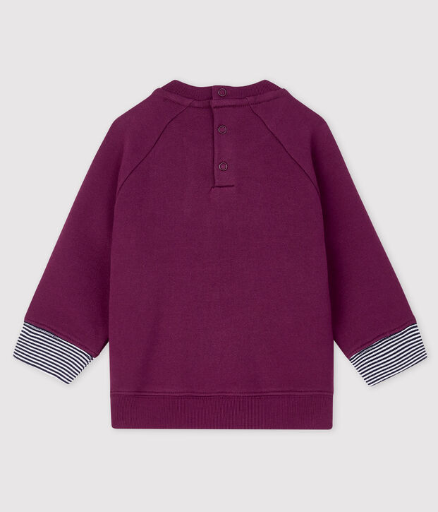 Gemustertes Baby-Sweatshirt f&uuml;r Jungen violett