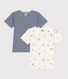 2er-Set kurzärmelige Kinder-T-Shirts aus Baumwolle