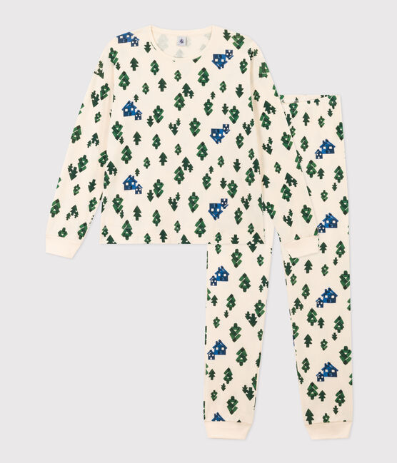 Pyjama Chalet aus Baumwolle für Damen weiss AVALANCHE/ MULTICO
