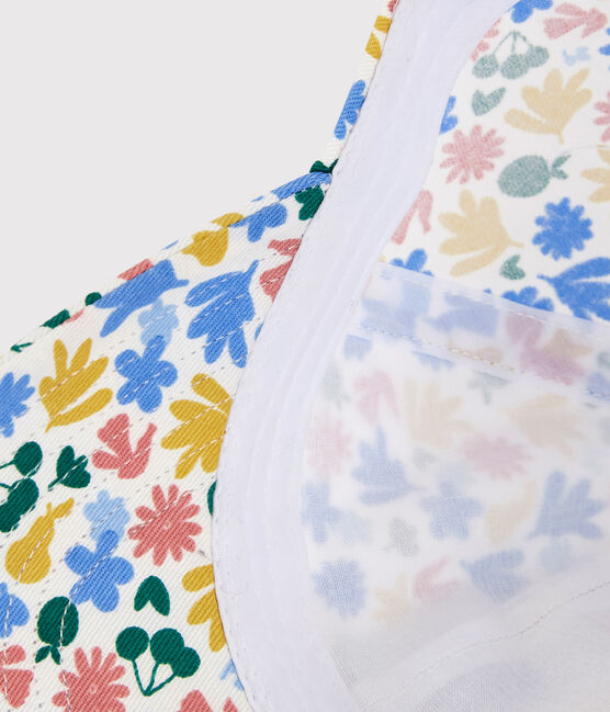 Cap mit floralem Printmuster für Mädchen weiss MARSHMALLOW/weiss MULTICO