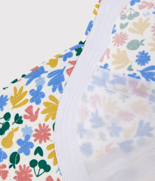 Cap mit floralem Printmuster f&uuml;r M&auml;dchen weiss/vielfarbig