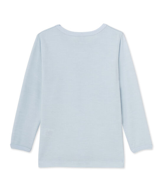 Jungen-T-Shirt aus Wolle/Baumwolle blau Fraicheur
