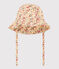 Baby-Hut mit Blumenmuster weiss AVALANCHE/ MULTICO