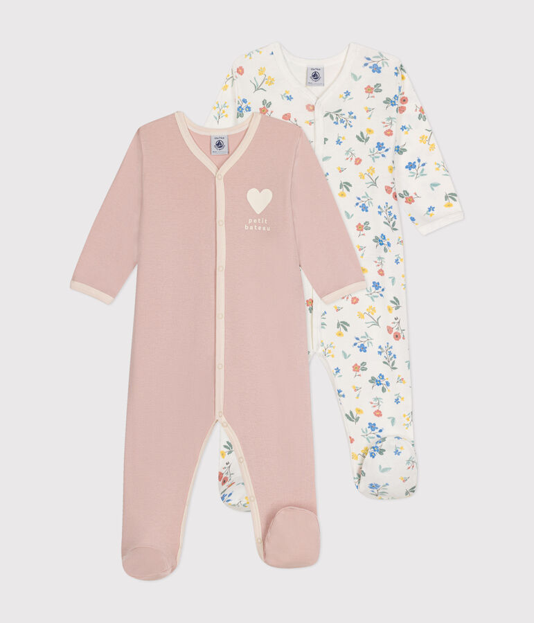 Baby-Pyjamas aus Baumwolle im 2er-Set vielfarbig