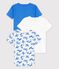 3er-Set mit kurzärmeligen T-Shirts aus Baumwolle mit Tiermuster für Jungen variante 1