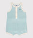 Baby-Kurzoverall aus gestreiftem Frottee
