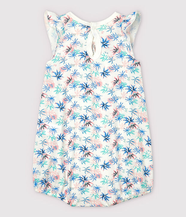 Baby-Einteiler aus feinem Jersey mit Windr&ouml;schen-Motiv f&uuml;r M&auml;dchen weiss/vielfarbig