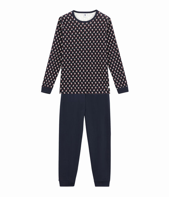 Jungen Schlafanzug blau SMOKING/weiss MULTICO