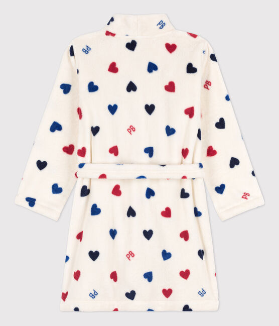 Kinder-Morgenmantel aus Fleece weiss AVALANCHE/ MULTICO