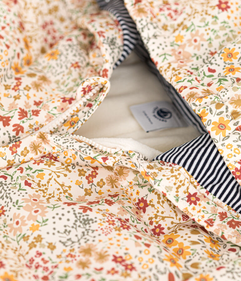 Gemusterter Baby-Schneeanzug naturfarben/vielfarbig